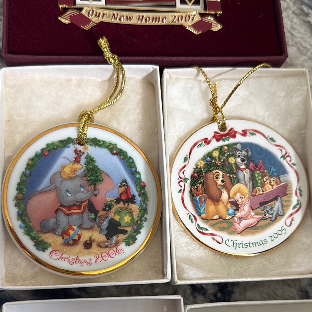 Baldwin Gold and Multicolor Christmas Ornaments Set